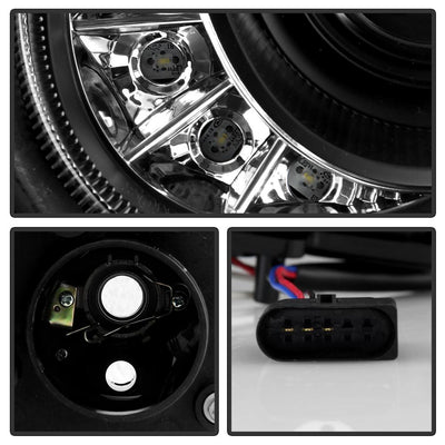DRL Black Projector Headlights <br>07-09 Mercedes-Benz E63 AMG E350 E550 E320 E280 E500 08-09 E300