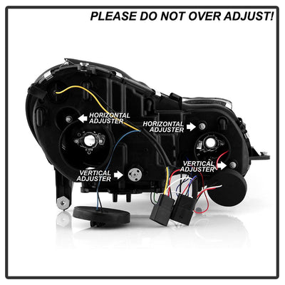 DRL Black Projector Headlights <br>07-09 Mercedes-Benz E63 AMG E350 E550 E320 E280 E500 08-09 E300