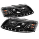 DRL Black Projector Headlights <br>05-07 Audi A6 Quattro A6