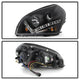 DRL Black Projector Headlights <br>05-09 Hyundai Tucson