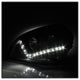 DRL Black Projector Headlights <br>05-09 Hyundai Tucson