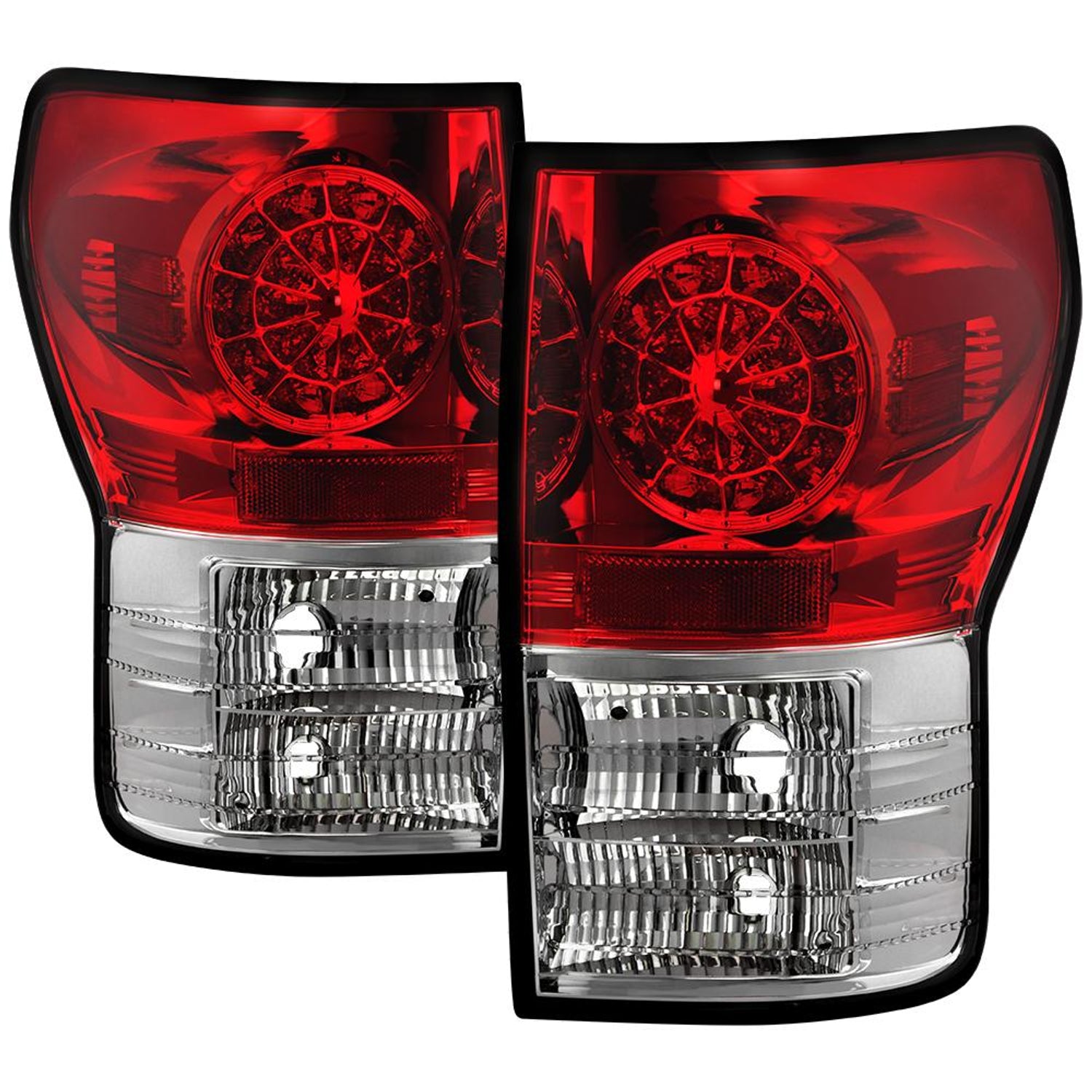 Red Clear LED Tail lights <br>07-13 Toyota Tundra