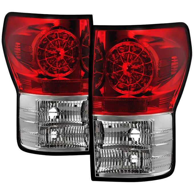 Red Clear LED Tail lights <br>07-13 Toyota Tundra