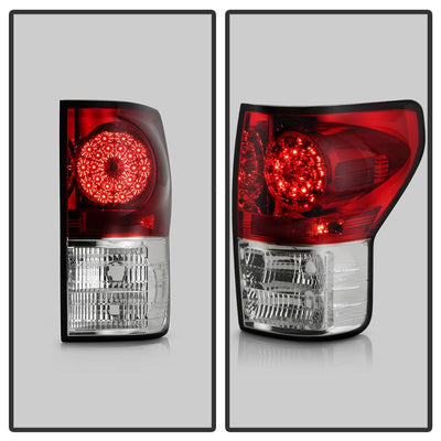Red Clear LED Tail lights <br>07-13 Toyota Tundra