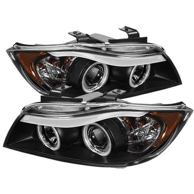 CCFL Halo Black Replaceable Eyebrow Bulb Projector Headlights <br>06-08 BMW 3-Series