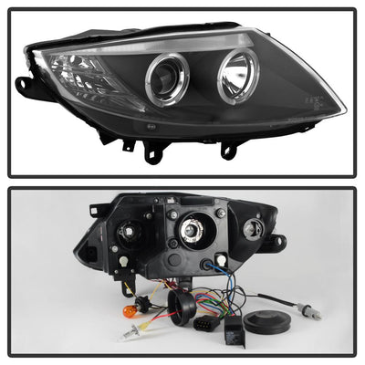 LED Halo Black Projector Headlights <br>03-08 BMW Z4