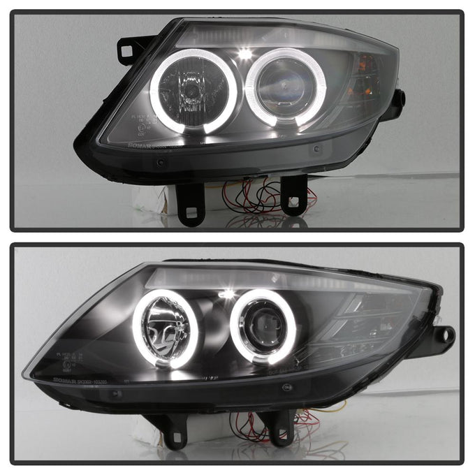 LED Halo Black Projector Headlights <br>03-08 BMW Z4