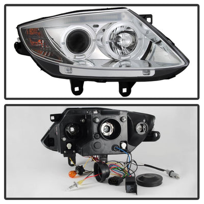 LED Halo Chrome Projector Headlights <br>03-08 BMW Z4