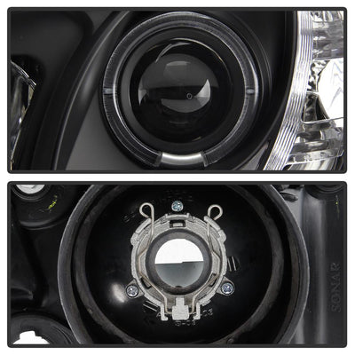 LED Halo Black DRL Projector Headlights <br>01-05 Lexus IS300