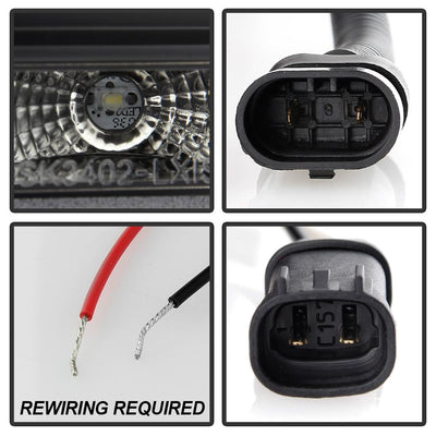 LED Halo Black DRL Projector Headlights <br>01-05 Lexus IS300