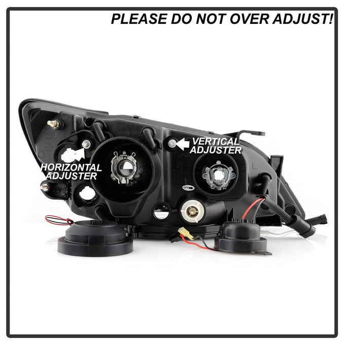 LED Halo Black DRL Projector Headlights <br>01-05 Lexus IS300