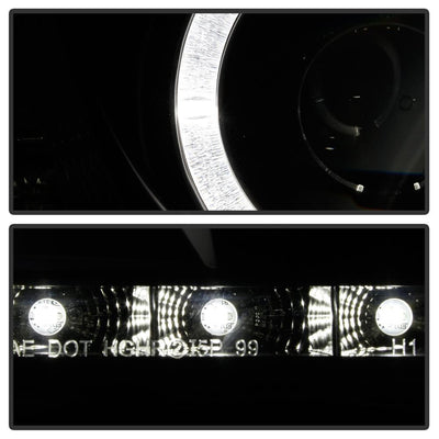 LED Halo Black DRL Projector Headlights <br>01-05 Lexus IS300