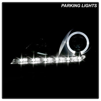 LED Halo Black DRL Projector Headlights <br>01-05 Lexus IS300