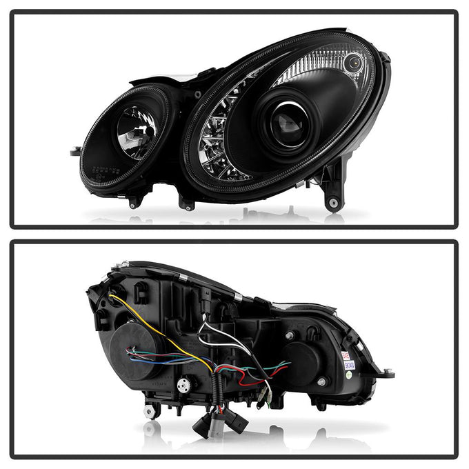 DRL Black Projector Headlights <br>03-06 Mercedes-Benz E320 E500 E55 AMG 2006 E350