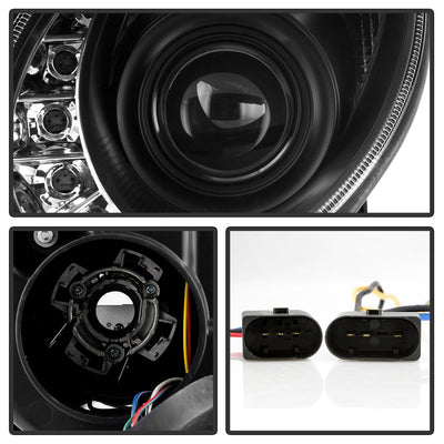 DRL Black Projector Headlights <br>03-06 Mercedes-Benz E320 E500 E55 AMG 2006 E350