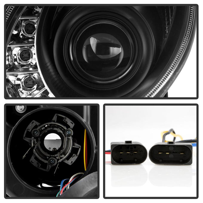 DRL Black Projector Headlights <br>03-06 Mercedes-Benz E320 E500 E55 AMG 2006 E350