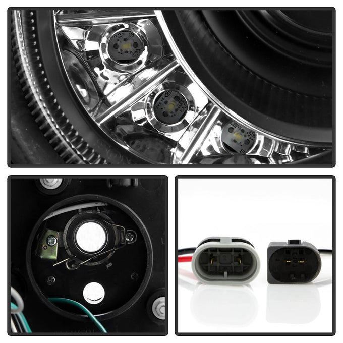 DRL Black Projector Headlights <br>03-06 Mercedes-Benz E320 E500 E55 AMG 2006 E350