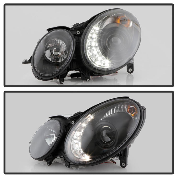 DRL Black Projector Headlights <br>03-06 Mercedes-Benz E320 E500 E55 AMG 2006 E350