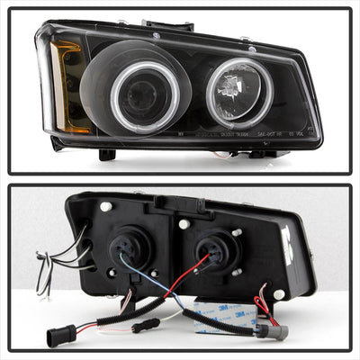 CCFL Halo Black Projector Headlights <br>02-06 Chevy Avalanche, Silverado 1500