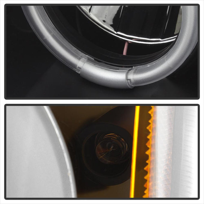 CCFL Halo Black Projector Headlights <br>02-06 Chevy Avalanche, Silverado 1500