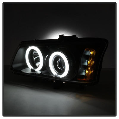 CCFL Halo Black Projector Headlights <br>02-06 Chevy Avalanche, Silverado 1500