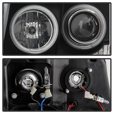 CCFL Halo Black Projector Headlights <br>07-14 Chevy Avalanche Suburban 1500 2500