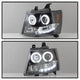 CCFL Halo Black Projector Headlights <br>07-14 Chevy Avalanche Suburban 1500 2500