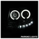 CCFL Halo Black Projector Headlights <br>07-14 Chevy Avalanche Suburban 1500 2500