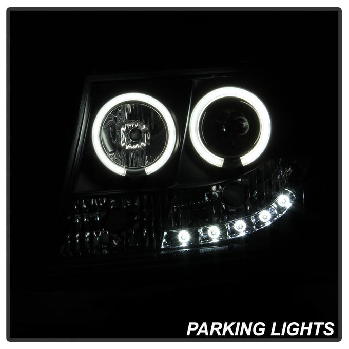 CCFL Halo Black Projector Headlights <br>07-14 Chevy Avalanche Suburban 1500 2500