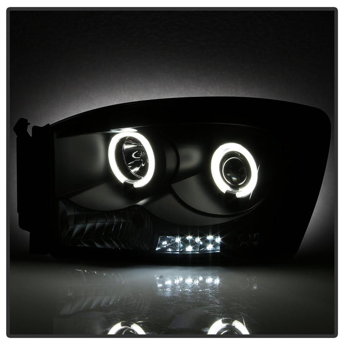 CCFL Halo Black Projector Headlights <br>06-08 Dodge Ram 1500 06-09 Dodge Ram 2500 Ram 3500