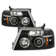 Version 2 Black CCFL Halo Projector Headlights <br>04-08 Ford F-150