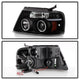 Version 2 Black CCFL Halo Projector Headlights <br>04-08 Ford F-150