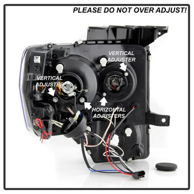 CCFL Halo Black Projector Headlights <br>09-14 Ford F-150