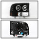 Version 2 Black CCFL Halo Projector Headlights <br>99-04 Ford F-250 Super Duty 00-04 Ford Excursion
