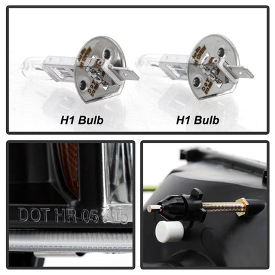 Version 2 Black CCFL Halo Projector Headlights <br>99-04 Ford F-250 Super Duty 00-04 Ford Excursion