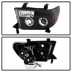 Eliminates AFS function Black LED Halo Projector Headlights <br>07-13 Toyota Tundra 08-13 Toyota Sequoia