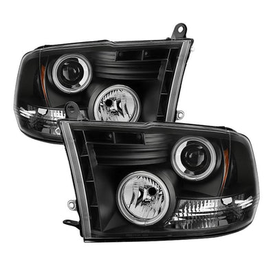 CCFL Halo Black Projector Headlights <br>09-18 Ram 1500 2500 3500