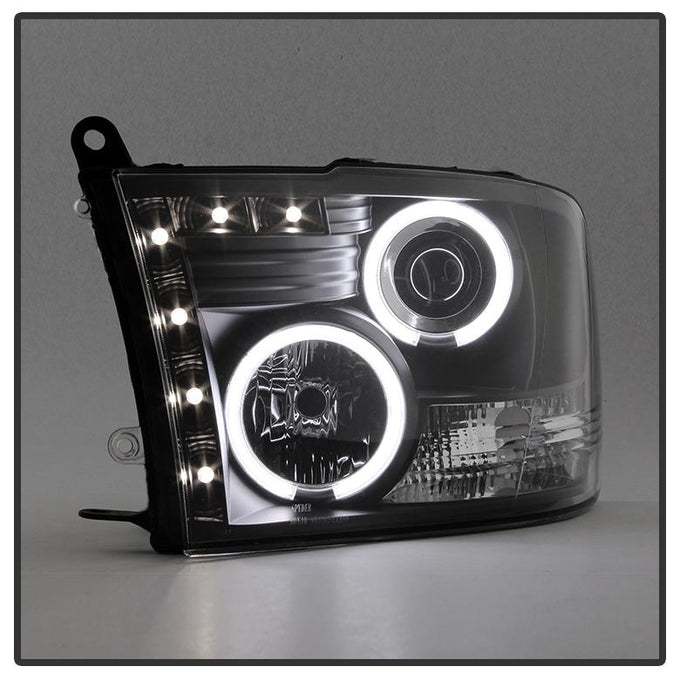 CCFL Halo Black Projector Headlights <br>09-18 Ram 1500 2500 3500