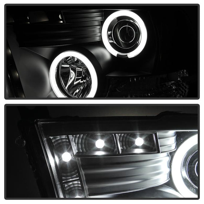 CCFL Halo Black Projector Headlights <br>09-18 Ram 1500 2500 3500
