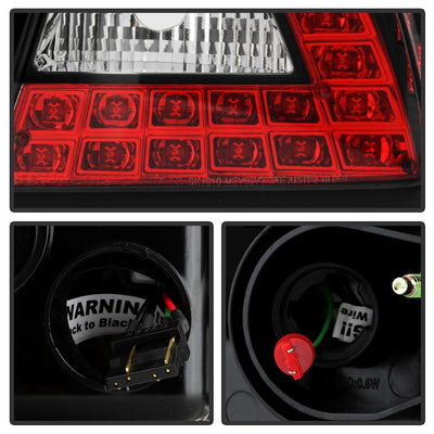 Black LED Tail Lights <br>08-14 Mitsubishi Lancer