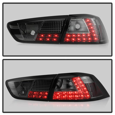 Smoke LED Tail Lights <br>08-14 Mitsubishi Lancer