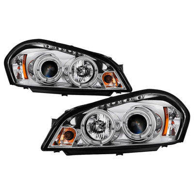 LED Halo Chrome Projector Headlights <br>06-07 Chevrolet Monte Carlo 06-13 Chevrolet Impala