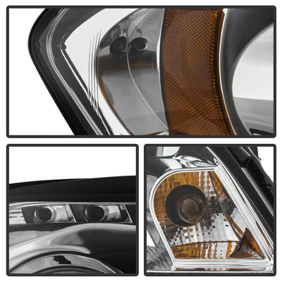 LED Halo Chrome Projector Headlights <br>06-07 Chevrolet Monte Carlo 06-13 Chevrolet Impala