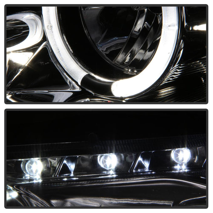 LED Halo Chrome Projector Headlights <br>06-07 Chevrolet Monte Carlo 06-13 Chevrolet Impala