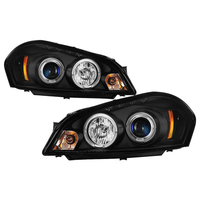 LED Halo Black Projector Headlights <br>06-07 Chevrolet Monte Carlo 06-13 Chevrolet Impala