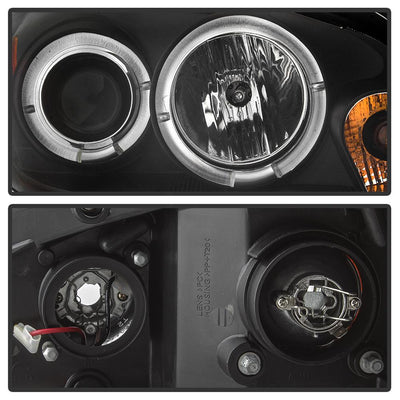LED Halo Black Projector Headlights <br>06-07 Chevrolet Monte Carlo 06-13 Chevrolet Impala