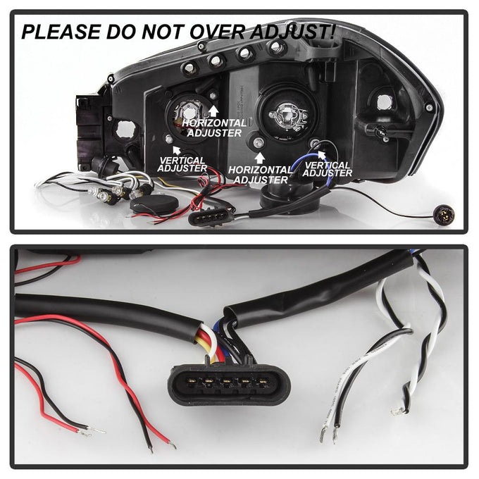 LED Halo Black Projector Headlights <br>06-07 Chevrolet Monte Carlo 06-13 Chevrolet Impala