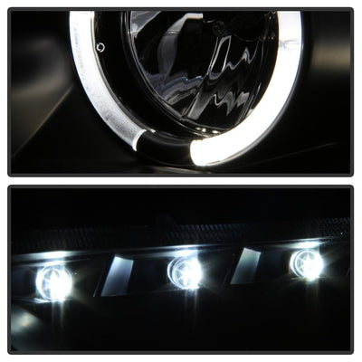 LED Halo Black Projector Headlights <br>06-07 Chevrolet Monte Carlo 06-13 Chevrolet Impala
