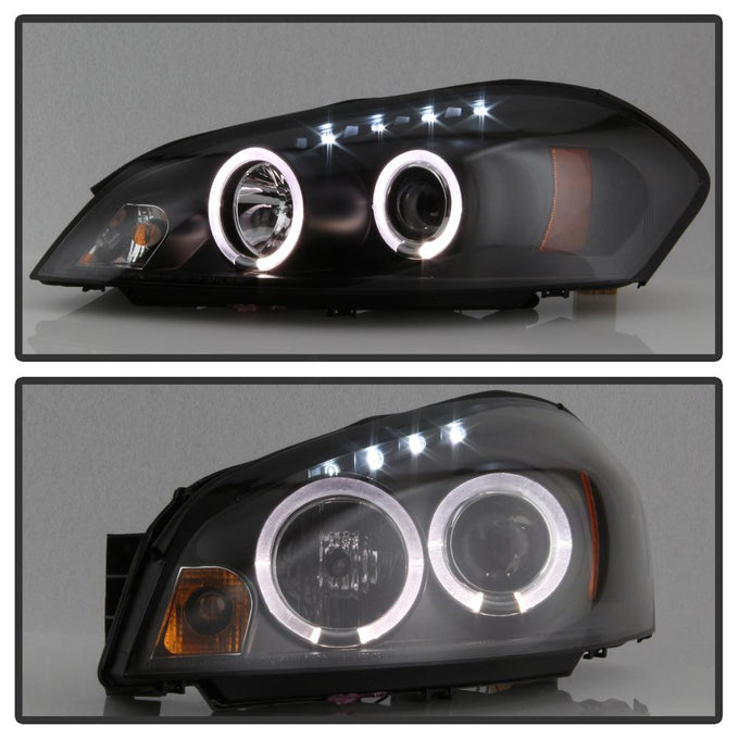 LED Halo Black Projector Headlights <br>06-07 Chevrolet Monte Carlo 06-13 Chevrolet Impala
