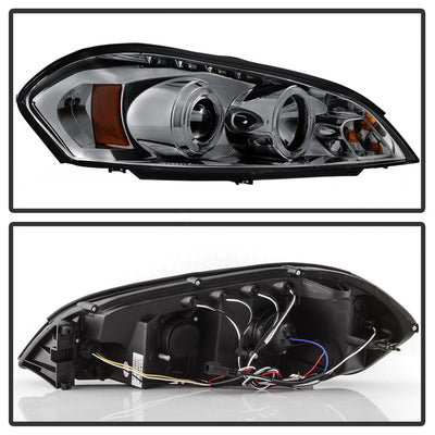 LED Halo Smoke Projector Headlights <br>06-07 Chevrolet Monte Carlo 06-13 Chevrolet Impala